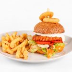 Crunchy chicken burger